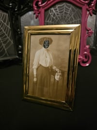 Image 1 of Vintage postcard faceless girl  With Preserved Web  .1