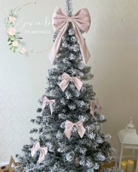 Luxury Pink velvet Christmas tree bows