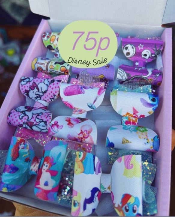 Image of Disney 75p old stock bows 