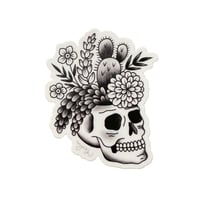 Skull Succulent Planter Sticker