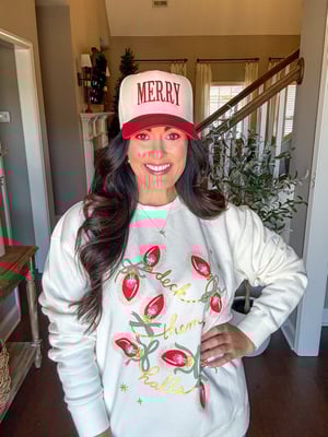 Image of Merry Embroidered Christmas Hat