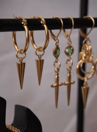 Image 3 of Gold Morgan Hoops 