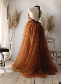 Image 9 of Photoshooting dress Carmilla | tulle |rusty brown |  size S-M