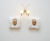 Ludovic Beillard, Mols 1 & Mols 2, 2021, wood (oak) on cushion, 65x65cm 