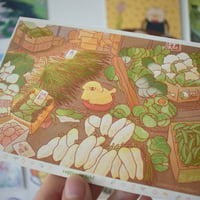 Image 2 of Butter Dog Veggie Market Postcard/ Art Print