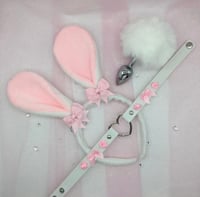 White / pink Bunny 🐰 🐾 petplay set 