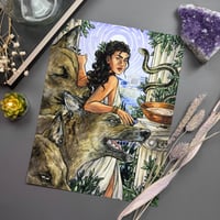 Image 1 of Greek Mythology Witch Watercolor Print