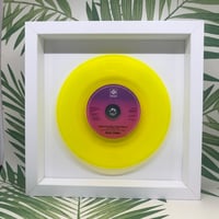Image 1 of The Real Thing: Can You Feel The Force? Framed 7” yellow vinyl record