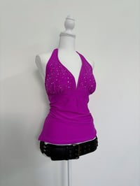 Image 1 of Vintage pink halter top // XL