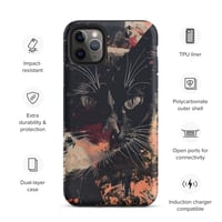 Image 7 of Beautiful Black Cat Face Splatter Painting Tough Case for iPhone®