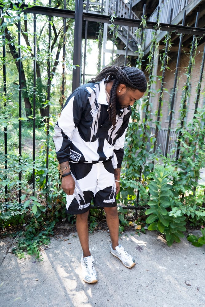 Image of DJA Windbreaker Set ( Grey Black White )