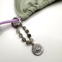 Image 2 of Green Jasper Evil Eye Bikini Charm