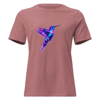 Image 6 of Women's Relaxed T-Shirt, Radiant Jewel Hummingbird Tee