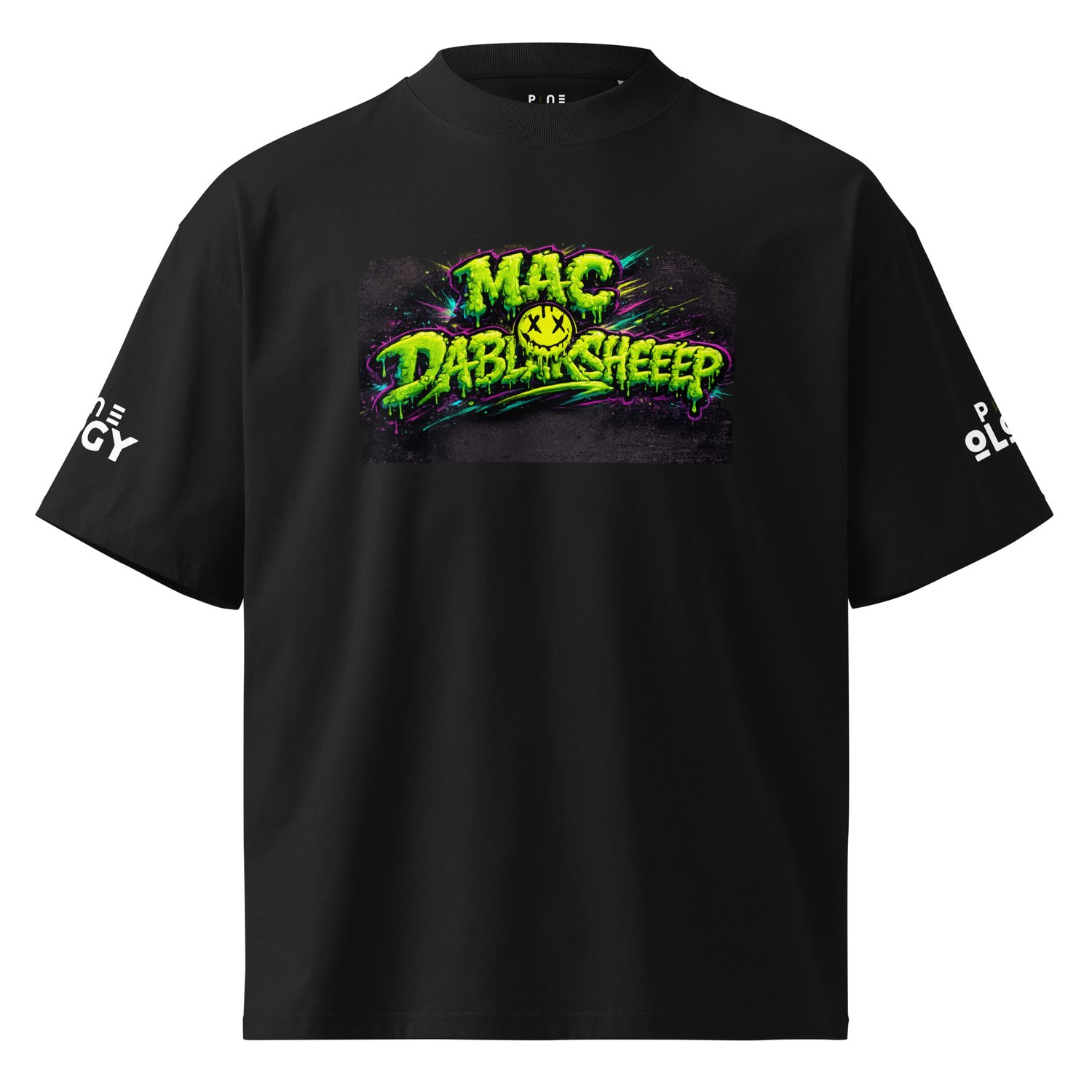 Image of Official MAC Dablacksheep Unisex organic oversized high neck t-shirt