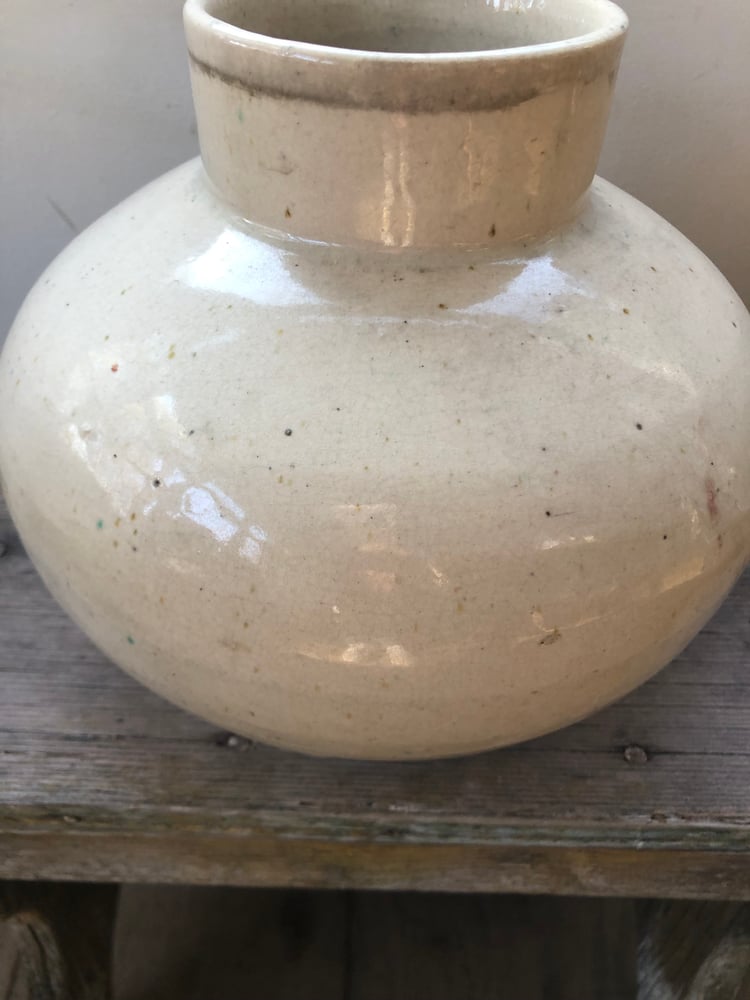 Image of Vase beige  en grès grande contenance 