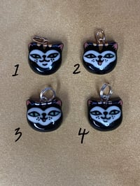 Image 1 of Lil Lucky Black Cat charms - gold and platinum options