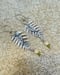 Image of Large Licorice Fern Opal and Peridot Earrings