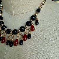 Image 5 of Christian Dior Glass Beaded & Rhinestone Bib Necklace