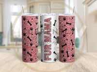 Fur Mama Pink Glitter Tumbler