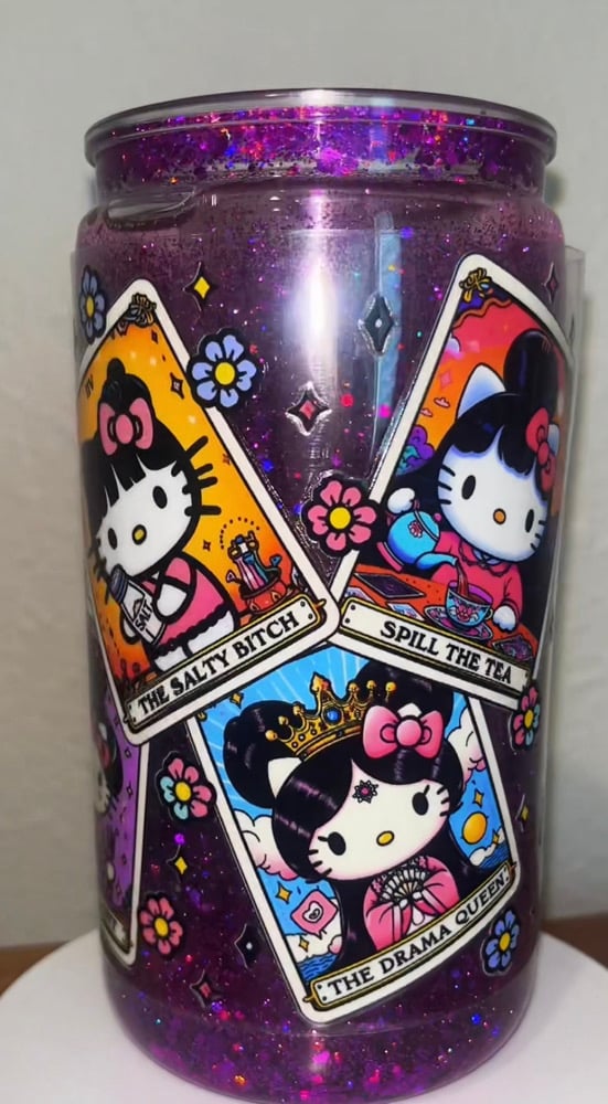 Image of Tartot Cards Hello Kitty Snow Globe