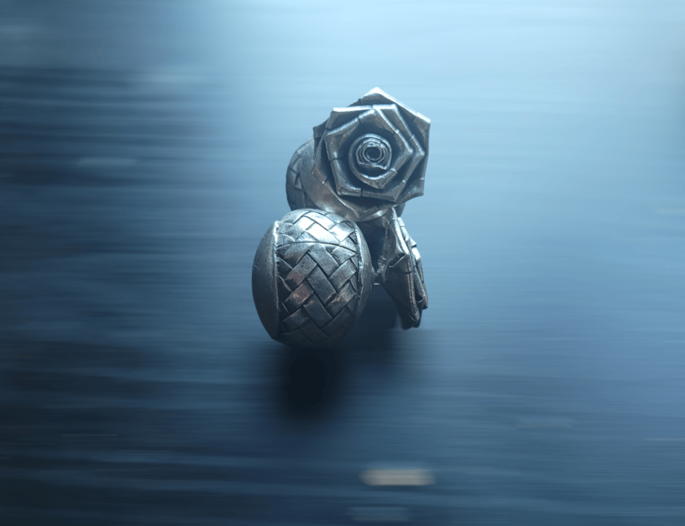 PH168 Woven Rose Stud Earrings
