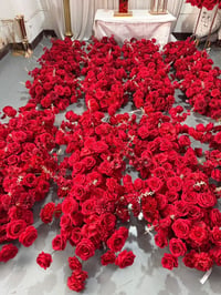 6ft Red Flower Runner/Floor Flower