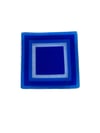 Square in Square Blue Plate