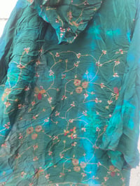 Image 6 of Jewel hoodie peacock green tie dye 