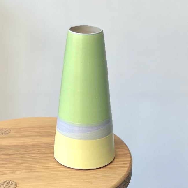  Skyline Vase in Spring Green, Primrose and Lilac