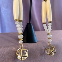 Image 2 of 1 tier hairpipe earrings (jewels)