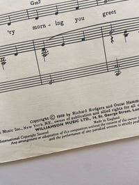 Image 3 of Edelweiss from The Sound of Music, framed 1960s vintage sheet music