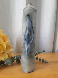 Image 1 of 1.15lb Black Agate Tower Natural Healing Crystal 