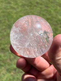 Image 2 of Clear Quartz Sphere With Rainbows #2923