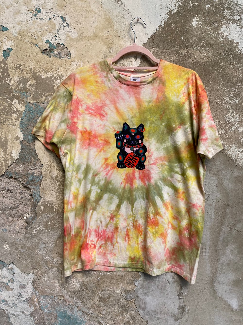 Black Cat tie-dye shirt 02