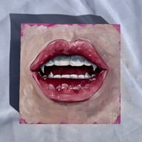 Image 2 of Vampire Lips Original Oil Painting