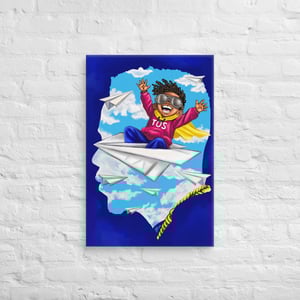 Canvas Print Black Boy Fly
