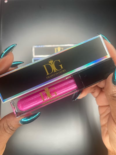 Image of Savage Lip gloss (pink sparkles) LED light & mirror 