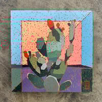 Image 2 of Cactus 3 - 8x8" Acrylic On Wood Panel