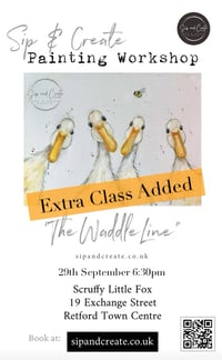 Image 2 of The Waddle Line - Quirky Duck Painting Workshop at Retford 