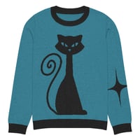 Image 11 of Mod Kitty Knitted crew neck sweater