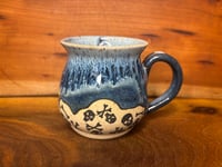 Image 2 of Blue Drip Skull Mug