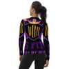 BOSSFITTED Black Purple and Gold Women's Rash Guard