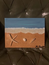 3D Beach Scene with Shells
