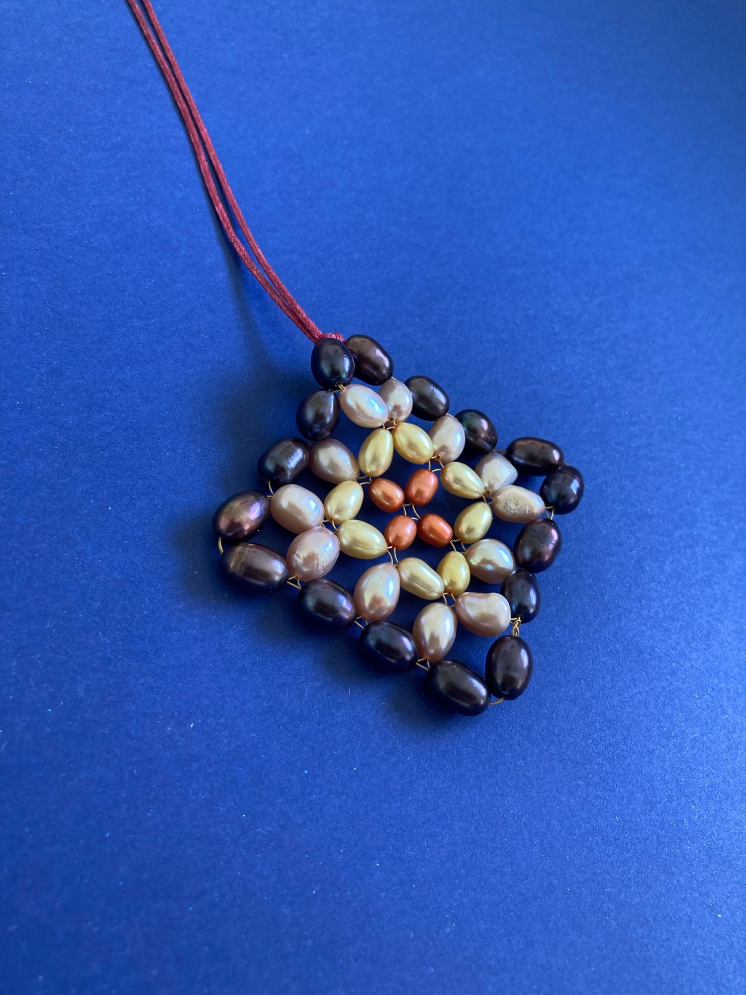 Image of Pearl Crochet Pendant I