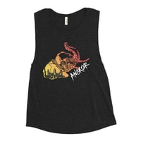 Elephant Sunrise Ladies’ Muscle Tank - Black Heather 