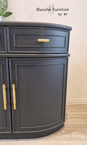 Image of Stunning Curved Sideboard in Grey - Available Now