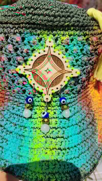 Image 9 of Rainbow Crochet Cosmic Cap