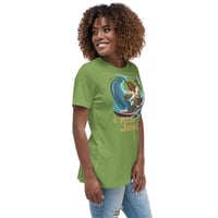 Image 11 of I Ride With Jesus Surfing Dark Women's Relaxed T-Shirt