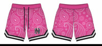 HN PINK PAISLEY MESH SHORTS