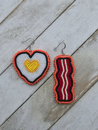 Image 1 of Bacon and Egg earrings